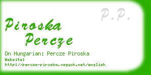 piroska percze business card